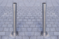 Υψηλή ελαστικότητα Ανοξείδωτο χάλυβα Bollards Στήλη πάχος τοίχου 3 χιλιοστά για το κτίριο / Road προμηθευτής