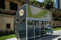 Μοναδικός Σχήμα Ανοξείδωτο Σιδηρόδρομο Στάση Λεωφορείου Αντοχή στη Θέρμανση με το Light Box Διαφήμιση προμηθευτής