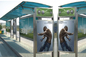 Μοναδικός Σχήμα Ανοξείδωτο Σιδηρόδρομο Στάση Λεωφορείου Αντοχή στη Θέρμανση με το Light Box Διαφήμιση προμηθευτής